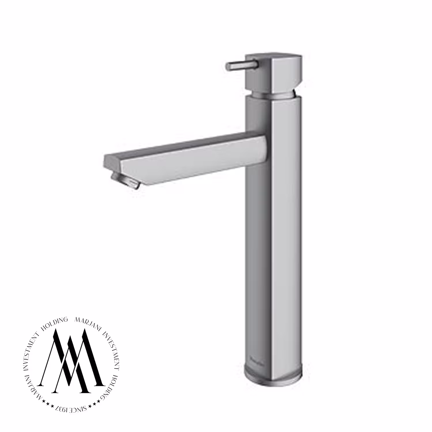 شیر روشویی شودر مدل یونیک پایه بلند (کروم مات)