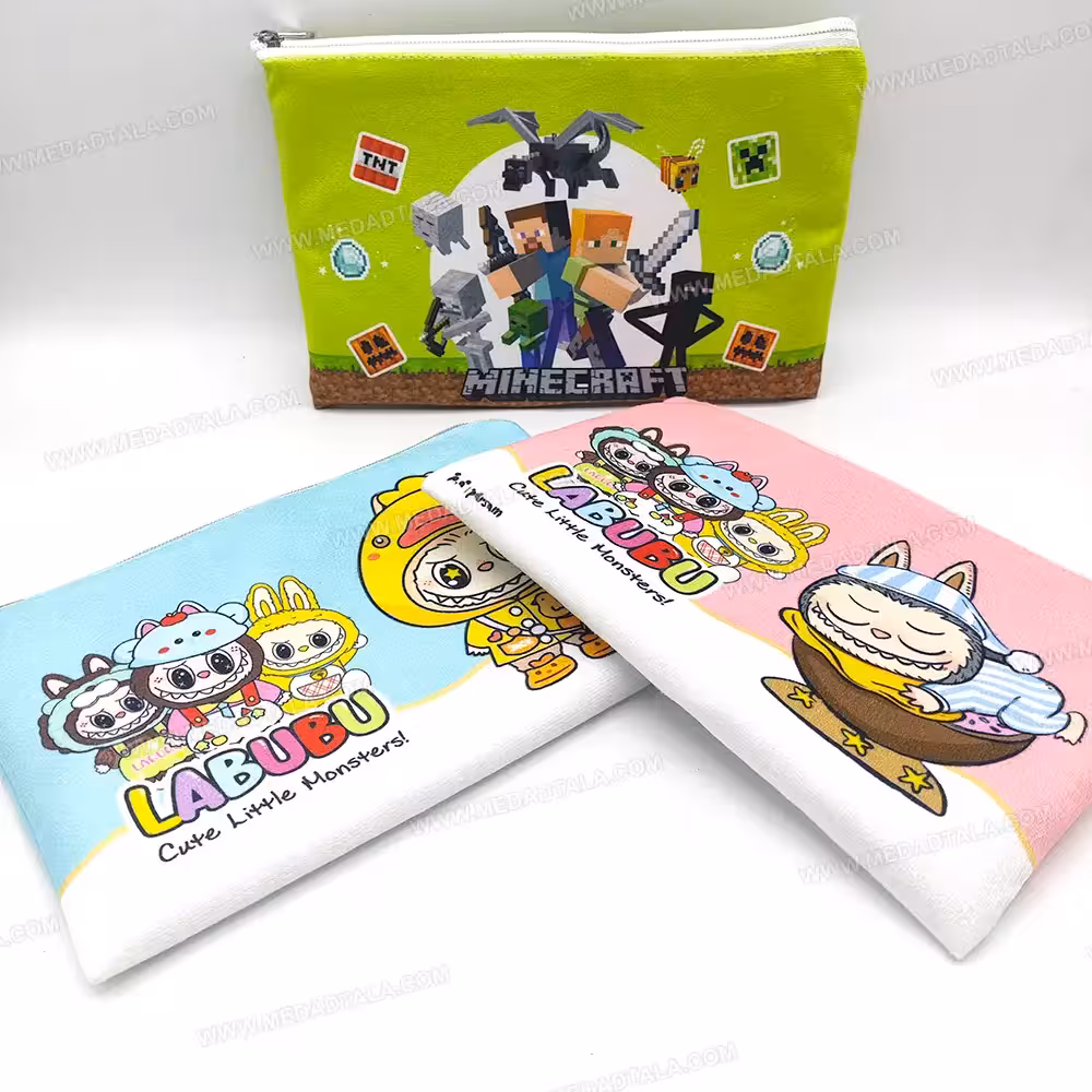 پوشه پارچه ای طرح لبوبو/ماینکرافت سایز A5