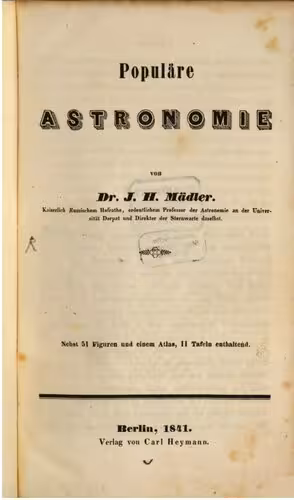 خرید و دانلود نسخه کامل کتاب Populäre Astronomie
