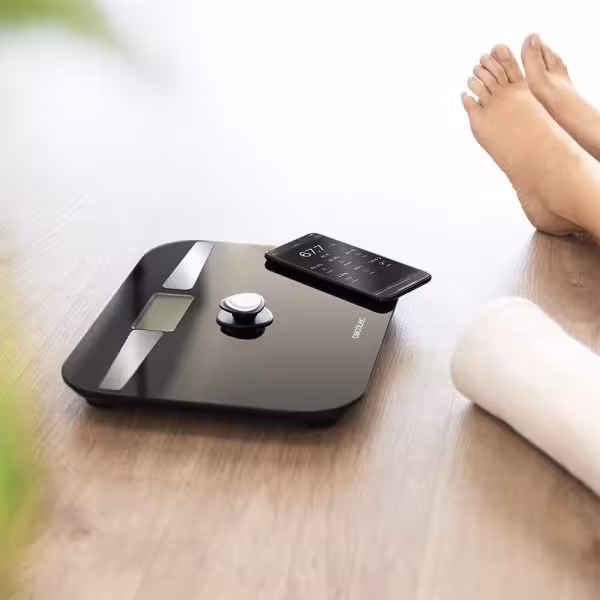 سکوتک ترازوی حمام هوشمند سلامت مدل EcoPower 10200 مشکی مدل 4255