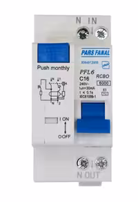 خرید و قیمت کلید محافظ جان 16 آمپر پارس فانال مدل PFL6-RCBO