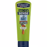 ژل اصلاح ریش مردانه کامان Comeon مدل پوست حساس Sense حجم 200 میلی لیتر