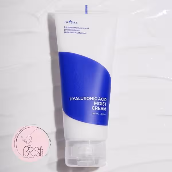 مرطوب‌کننده و آبرسان (تنظیم ‌کننده سطح رطوبت پ چربی پوست) حاوی 5 نوع هیالورونیک اسید برند ایزنتری