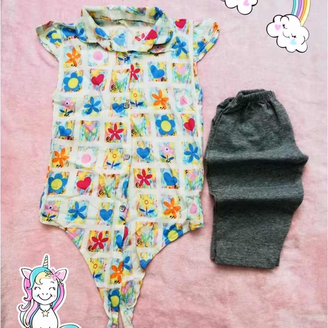 شومیز گره ای و شلوارک