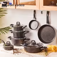 سرویس قابلمه 12 پارچه کاراجا Biogranit مشکی طلایی