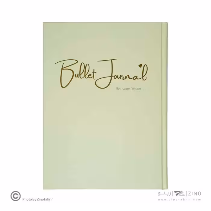 دفتر100برگ بولت ژورنال /نقطه ای A4 ته دوخت جلدسخت طلاکوب/نقره برگ سری کیوت پالت کد70201