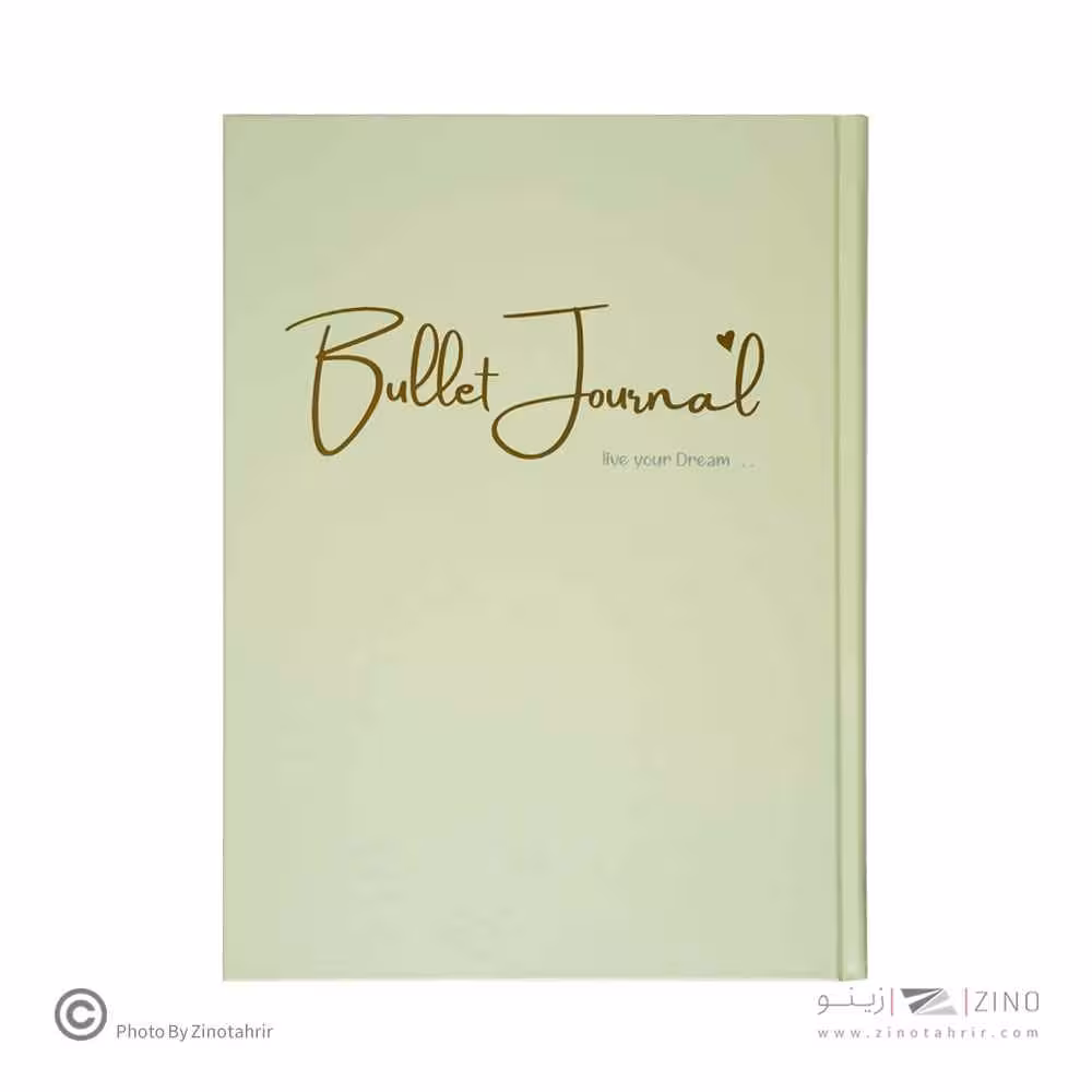 دفتر100برگ بولت ژورنال /نقطه ای A4 ته دوخت جلدسخت طلاکوب/نقره برگ سری کیوت پالت کد70201