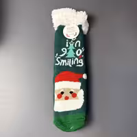 پاپوش ساقدار کف استپ دار طرح کریسمس