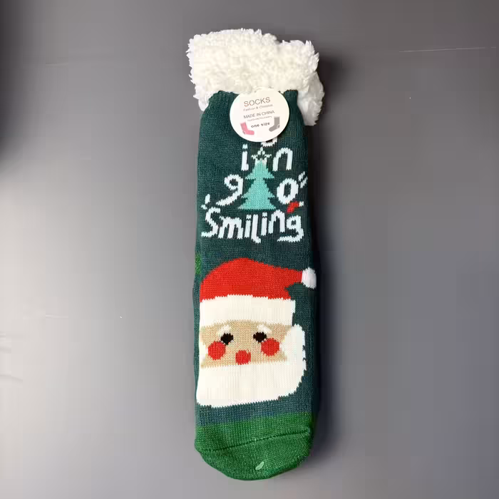 پاپوش ساقدار کف استپ دار طرح کریسمس