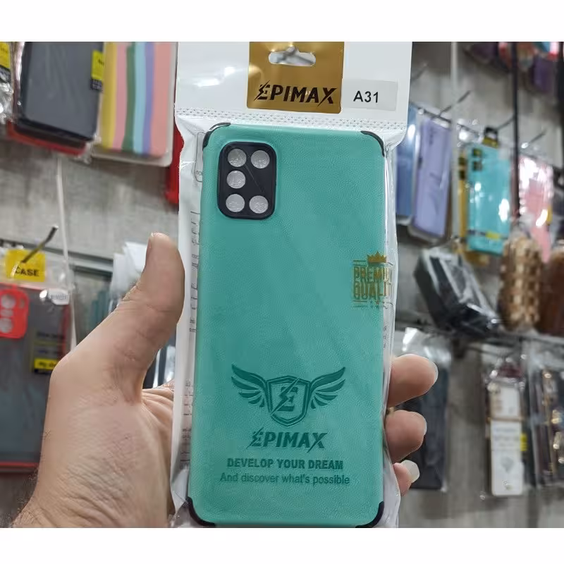 گارد چرمی سامسونگ A31 رنگ سبز