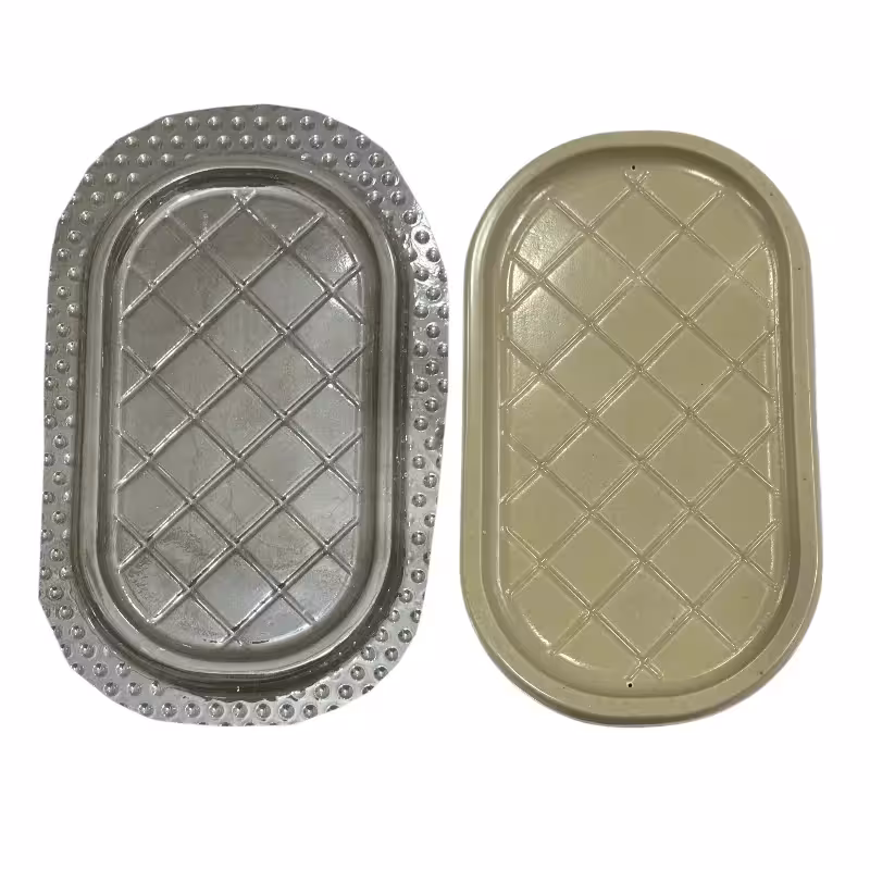 قالب طلقی بیضی لبه دار مشبک 13 در 24 سانت