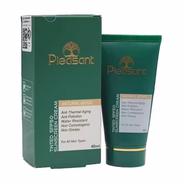 کرم ضد آفتاب رنگی بژ طبیعی پلزنت PLEASANT  NATURAL BEIGE SPF 50