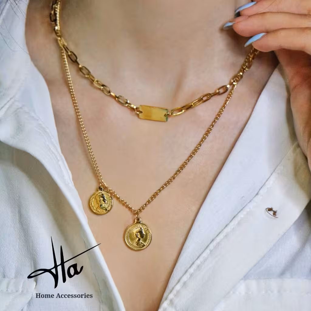 گردنبند سکه مشابه طلا