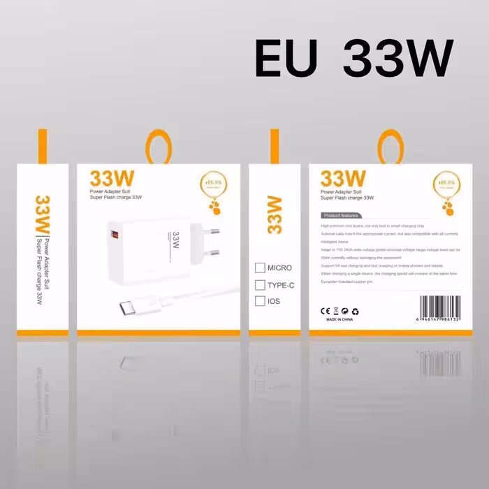 آدابتور همراه با کابل EU33W (تایپ سی ، میکرو و آیفونی)