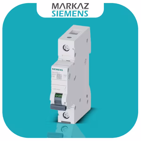 کلید مینیاتوری زیمنس 5SL6106-7، 6 آمپر، تک پل، تیپ C