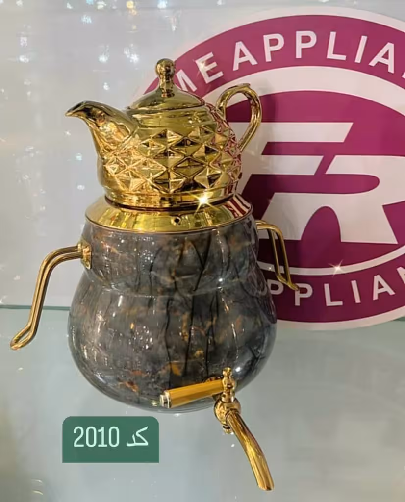 کتری و قوری FR کد 2010 طرح سنگ دسته عصایی