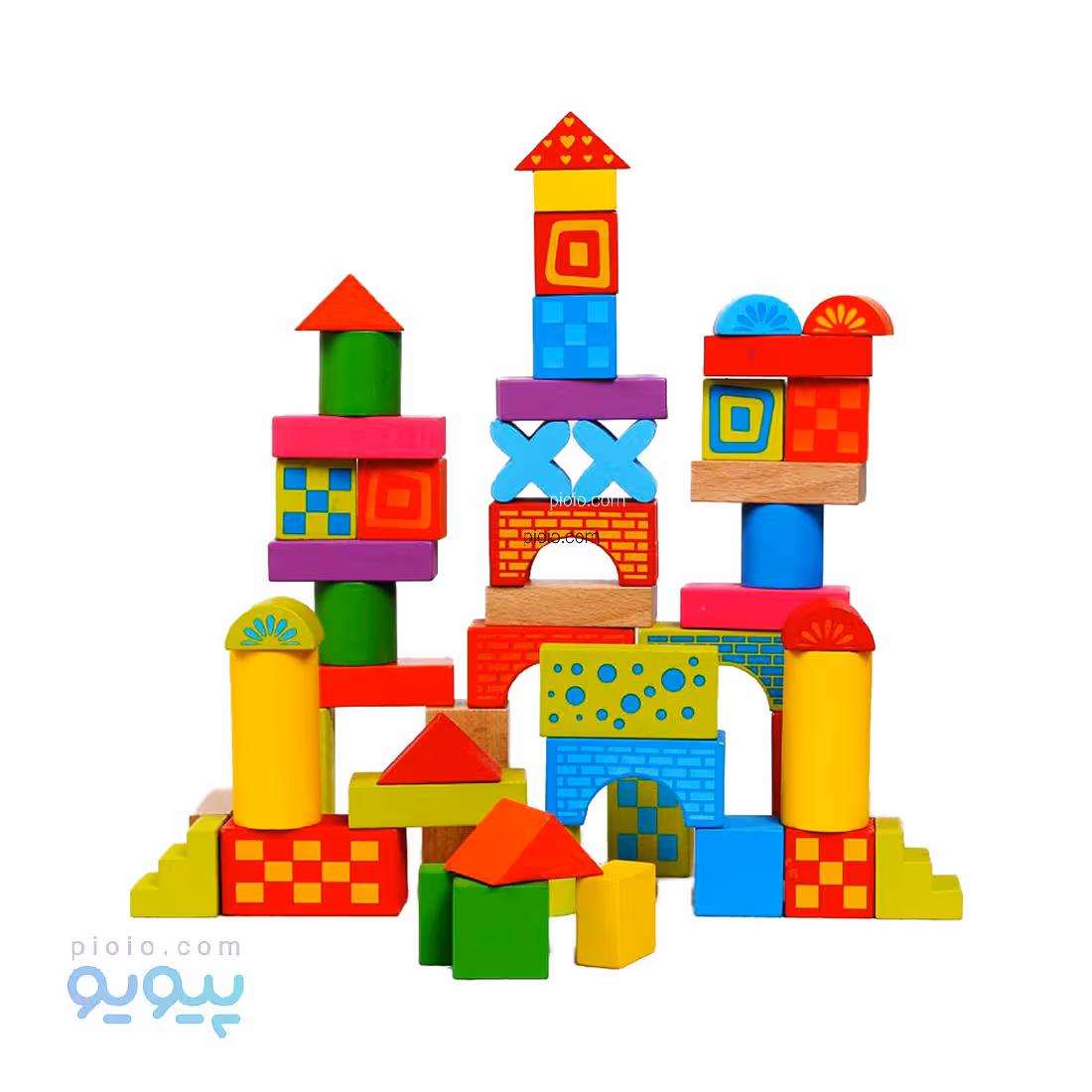 بلوک چین چوبی 52 قطعه