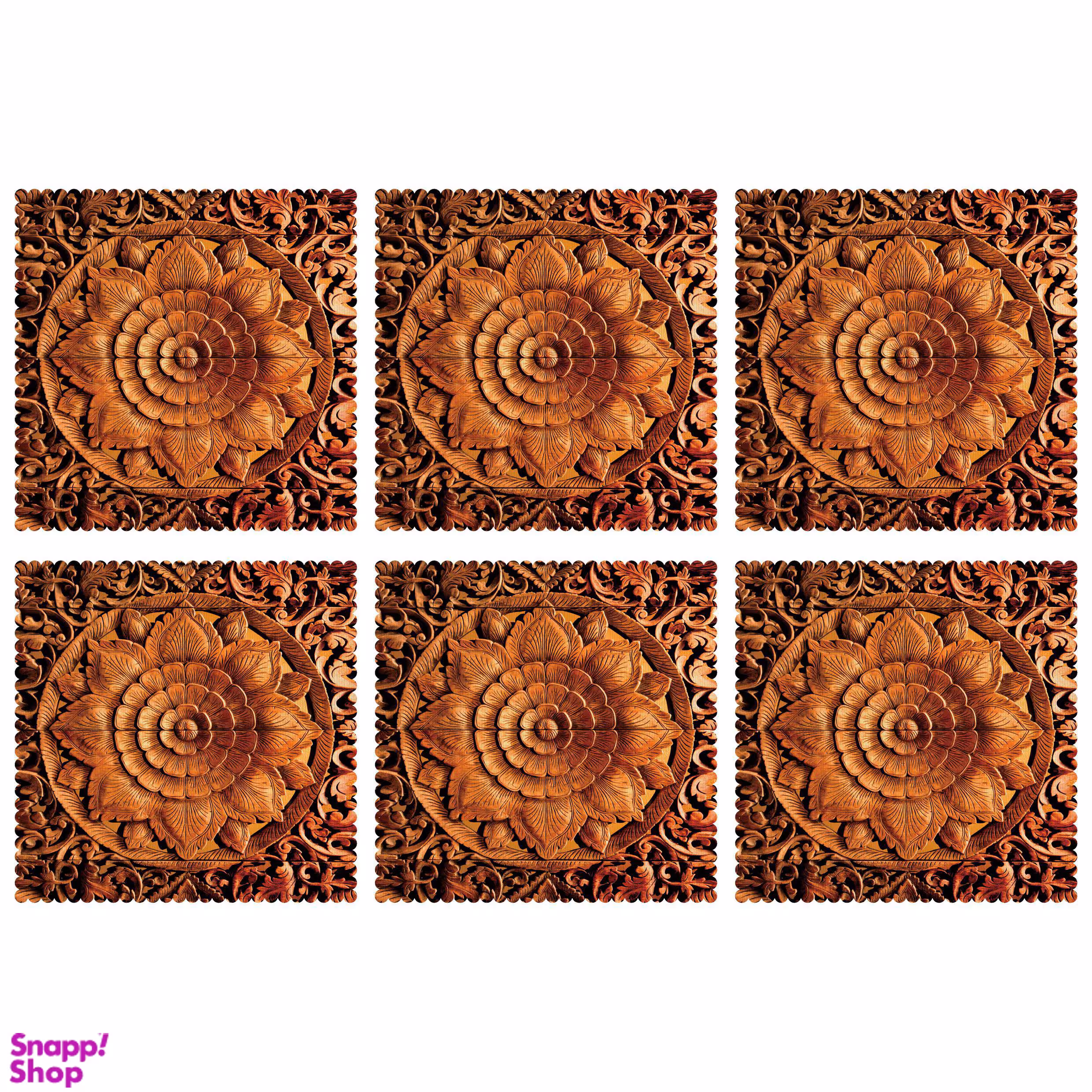 زیربشقابی مدل U1-42143 بسته 6 عددی چند رنگ سایز 30*30 سانتی‌ متر