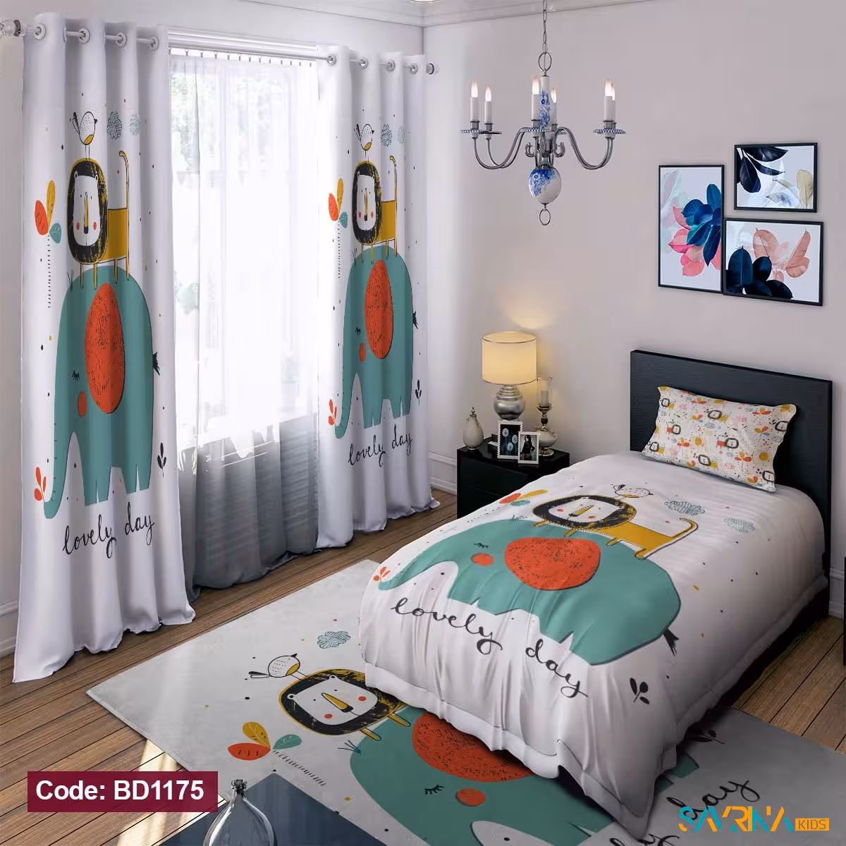 ست اتاق خواب طرح فیل کد BD1175