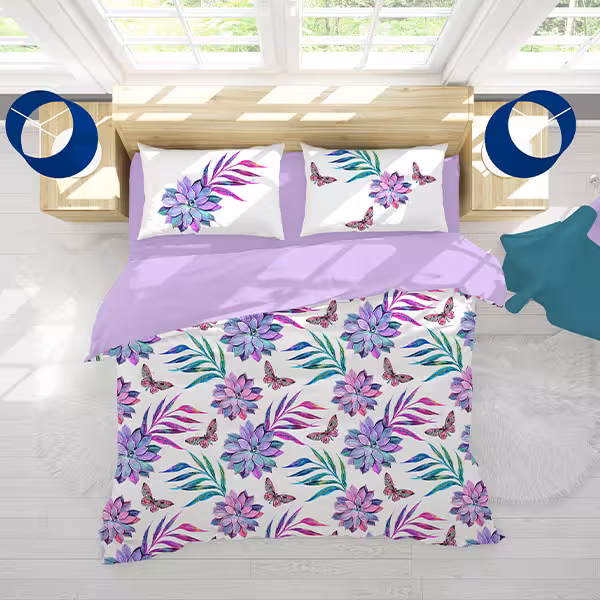 ست روتختی گل‌ دار دو نفره دستیکور مدل Mod1340