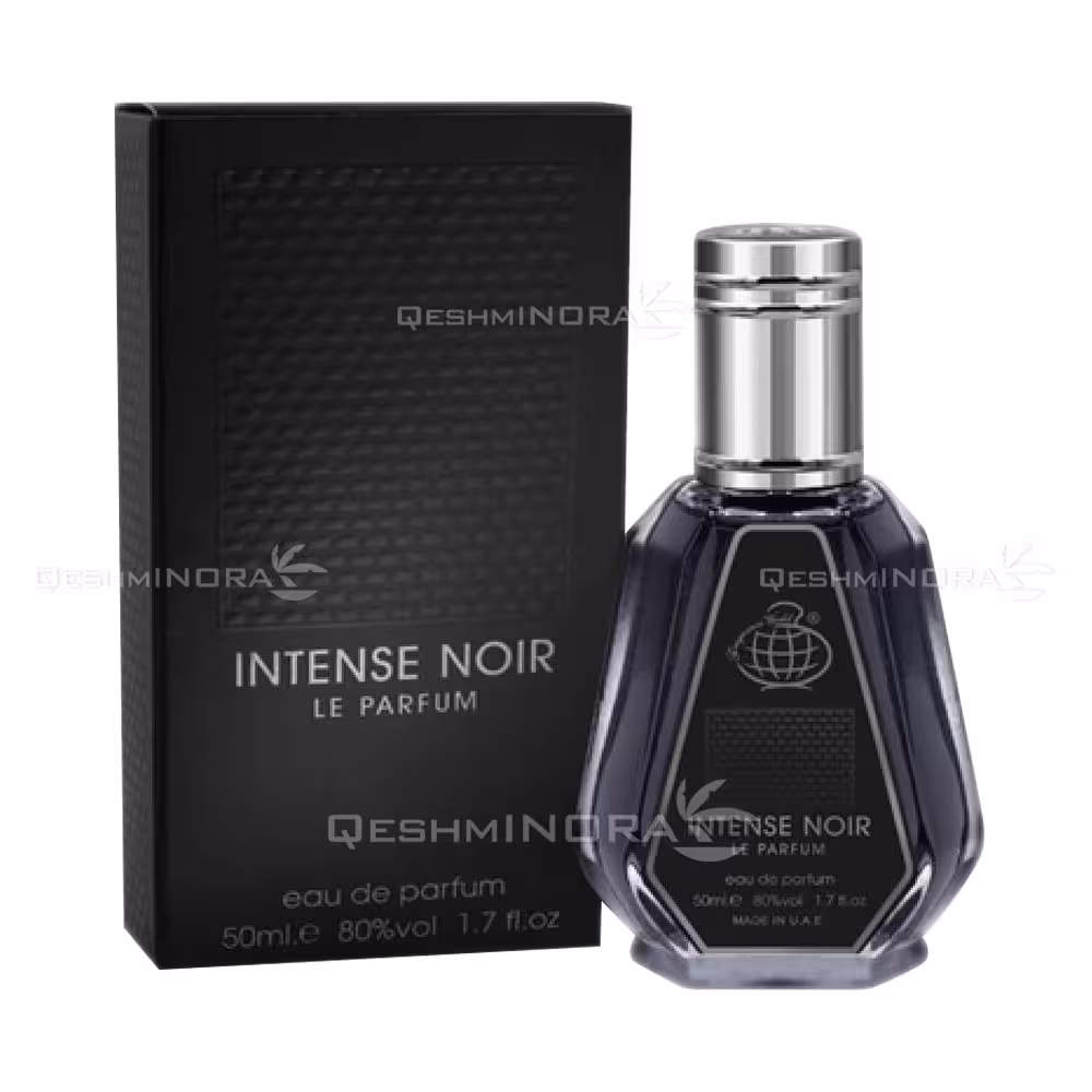 ادکلن 50 میل اینتنس نویر له پارفوم فرگرانس ورد Intense Noir Fragrance World - فروشگاه قشم اینورا