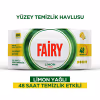 دستمال مرطوب چند منظوره برند فایری بسته 100 عددی Fairy Yuzey temizleme havlusu
