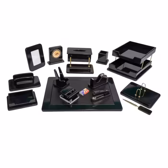 ست رومیزی مدیریتی 17 پارچه لاکچری قائم کد 317