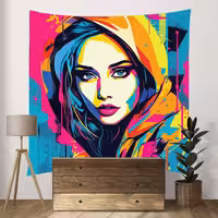 پوستر پارچه ای فیانی طرح بکدراپ PAINT کد F25