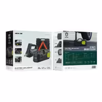 جک برقی آچار برقی و پمپ باد شارژی گرین لاین Green Lion Electric Car Jack Kit GNELJACKKTBK