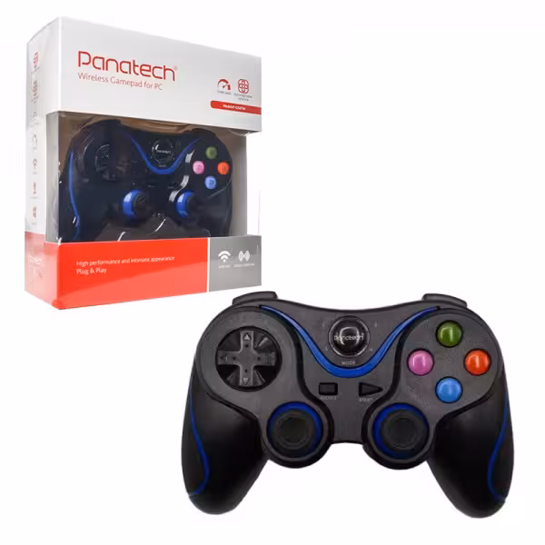 دسته بازی بی سیم پاناتک (Panatech) مدل P-G507W - رنگ : آبی