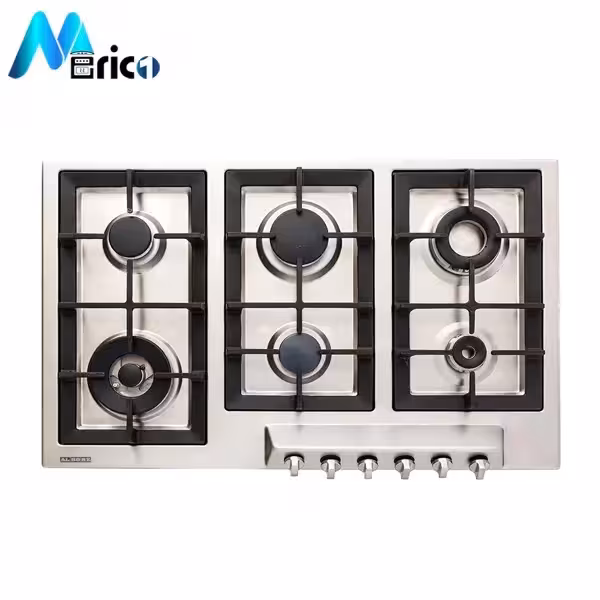 گاز رومیزی استیل البرز کد S6902 شش شعله استیل