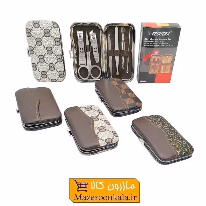 ست ناخن گیر و مانیکور 7 تکه جعبه دار تیتانیوم ZMC-003