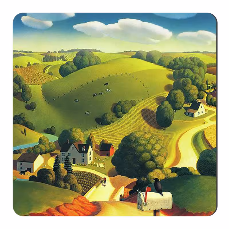 مگنت طرح نقاشی منظره روستایی کد wmg801