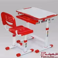 ست میز تحریر و صندلی مدل قابل تنظیم رنگ قرمز
