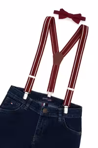 ساسپندر پسرانه زرشکی یو اس پولو