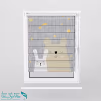 پرده زبرا اتاق کودک طرح خرگوش کد A2760