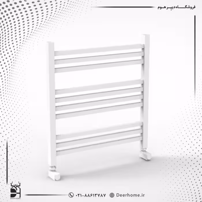 حوله خشک کن استیل فلت 20 سفید