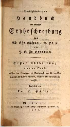 خرید و دانلود نسخه کامل کتاب Vollständiges Handbuch der neuesten Erdbeschreibung