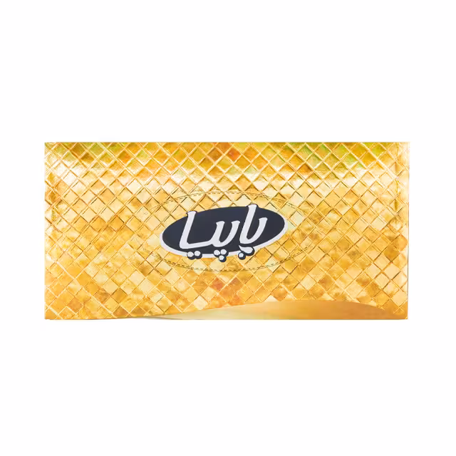 دستمال کاغذی جعبه ای 3 لایه پاپیا طرح ویژه طلا 100 برگی