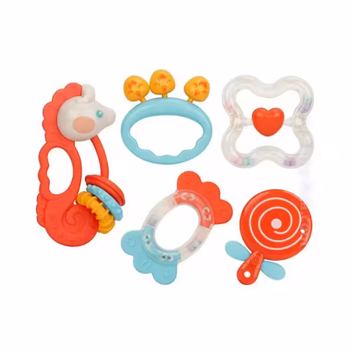 ست جغجغه و دندانگیر هانگر Huanger بسته 5 عددی