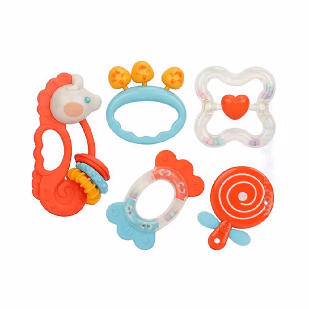 ست جغجغه و دندانگیر هانگر Huanger بسته 5 عددی