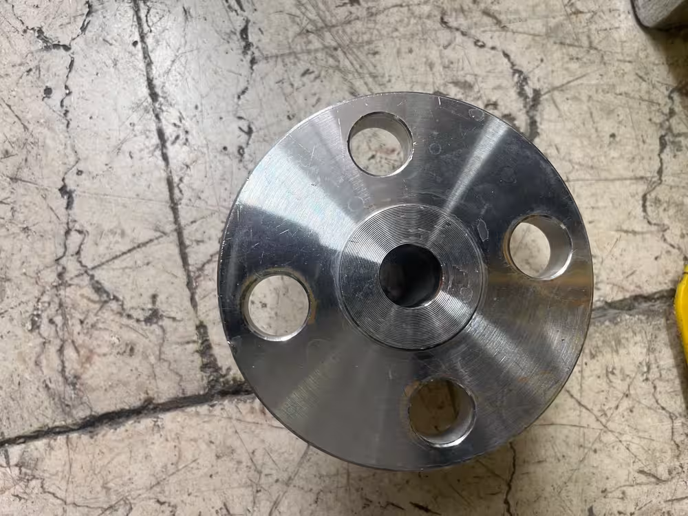 فلنج گلودار 3/4 اینچ دابلکس استنلس استیل ریس فیس رده 80 کلاس 300  B16.5 از جنس  A SA182/F51
