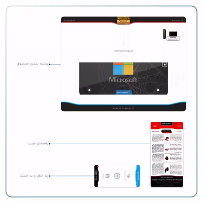 برچسب پوششی ماهوت مدل Microsoft-Logo مناسب برای تبلت سامسونگ Galaxy Tab S2 9.7 2015 T815