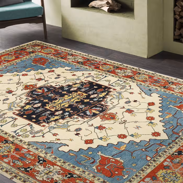 گبه دستبافت شش و نیم متری طرح قشقایی کد 564523r