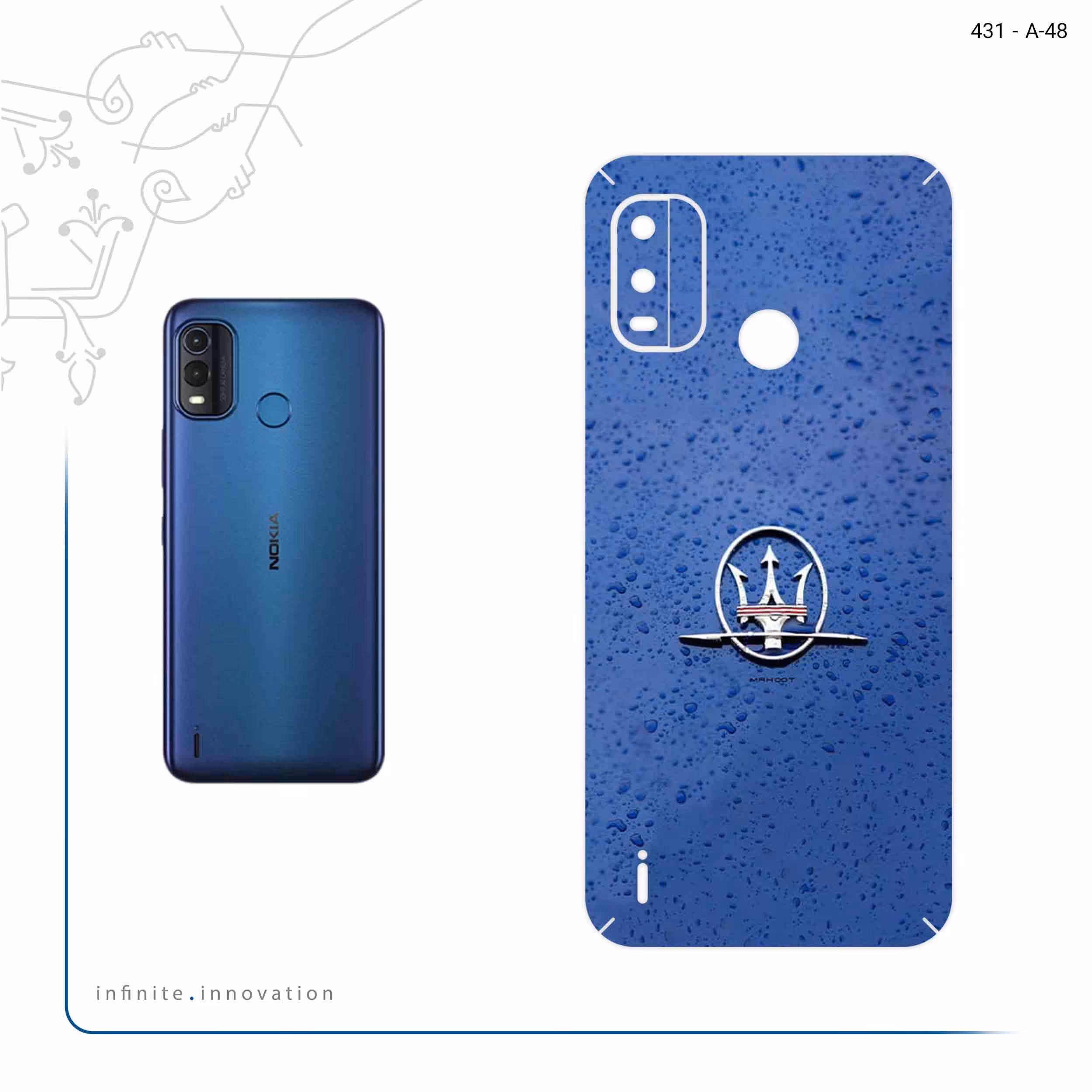 برچسب پوششی ماهوت مدل Maserati مناسب برای گوشی موبایل نوکیا G11 Plus