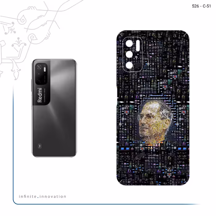 برچسب پوششی ماهوت مدل 2 Collage of Steve Jobs مناسب برای گوشی موبایل شیائومی Redmi Note 11SE