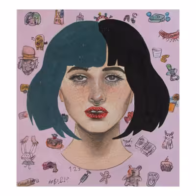 نقاشی مداد رنگی مدل ملانی مارتینز کد 02