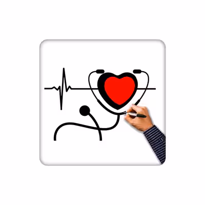 زیرلیوانی طرح گوشی پزشکی کد 7495858