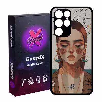 کاور گارد ایکس طرح دختر مدل Glass10318 مناسب برای گوشی موبایل سامسونگ Galaxy S22 Ultra
