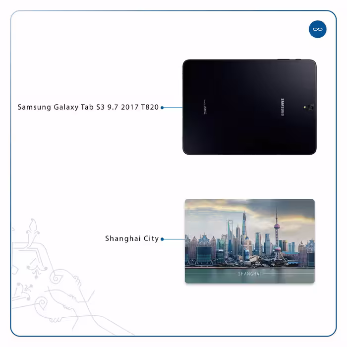 برچسب پوششی ماهوت مدل Shanghai City مناسب برای تبلت سامسونگ Galaxy Tab S3 9.7 2017 T820